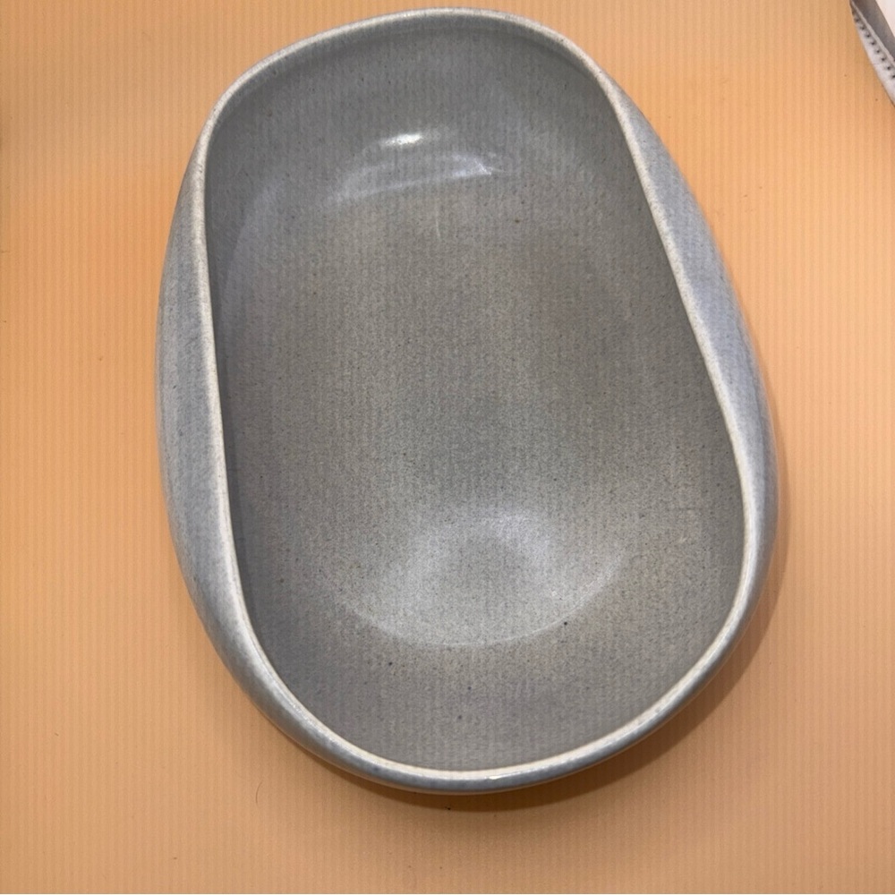Russell Wright American modern Gray Ceramic vegetable bowl by Steubenville NICE - Picture 2 of 9